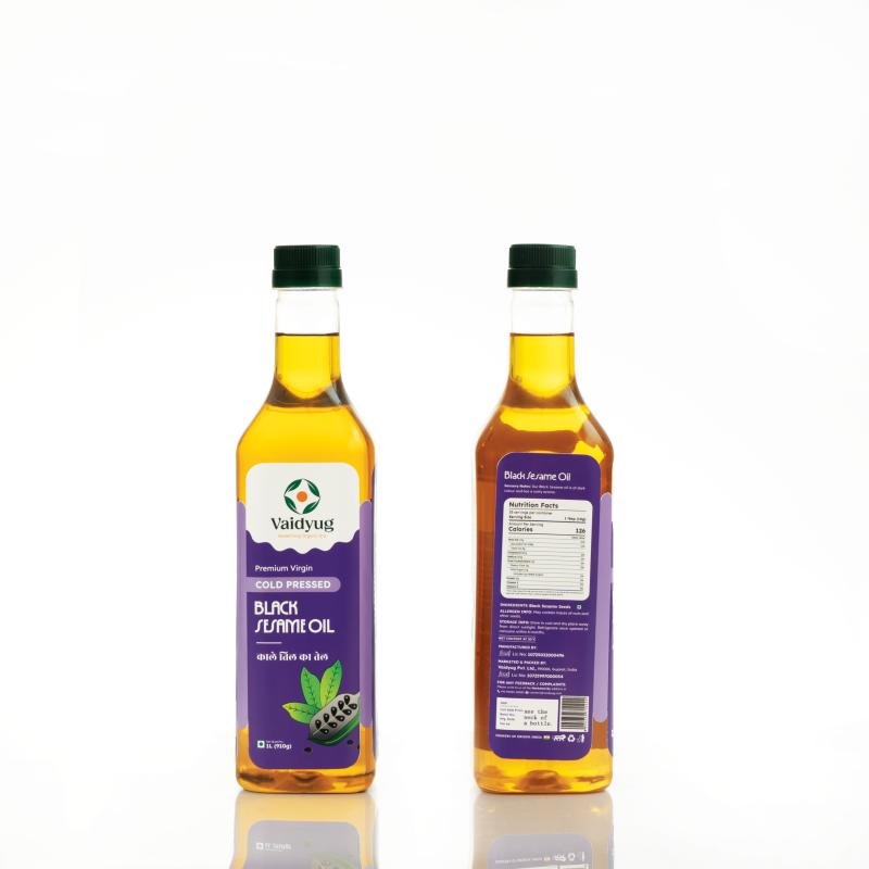 Black Sesame Oil - 500ml, 1000ml Bottle(Plastic, Glass)